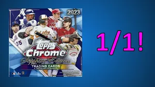 New Release! 2023 Topps Chrome Sapphire Baseball Card Box Preview! 1/1 Hit!