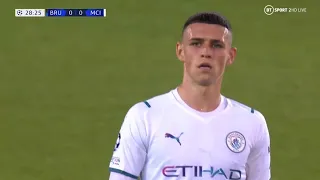 Phil Foden vs Club Brugge UCL 2021 HD