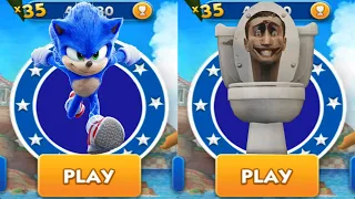 Sonic Prime Dash vs Skibidi Toilet - Movie Sonic vs All Bosses Zazz Eggman All Characters Unlocked