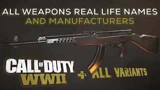 Call of Duty WWII - All Weapons Real Life Names and Manufacturers