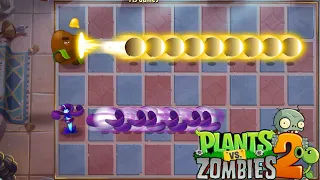 PvZ 2 Fusion - Every Plant Max Level Using 10 Projectile vs 30 Knight Zombie