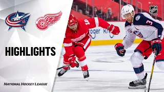 Blue Jackets at Red Wings 1/18/21 | NHL Highlights