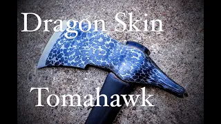 Forging A Dragon Hide Tomahawk From 2,000 Ball Bearings!! | Canister Damascus Blacksmithing