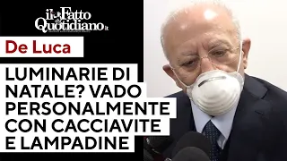 De Luca: "Luminarie di Natale? Pronto a venire con cacciavite e lampadine. Daremo una mano a tutti"