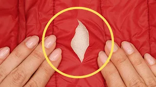 A DIY How to sew a hole on the jacket without threads - 2 life hacks!