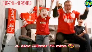 Liverpool vs Sheffield Utd fans reaction kick by kick ⚽ #liverpoolfc #soccer