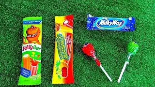 New Unpacking Lollipops and Chocolate Milkyway, Marmalade Jelly Bar / Satisfying video.