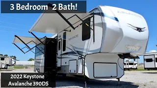 THREE BEDROOM RV!?! 2022 Keystone Avalanche 390DS - TWO FULL BATHS