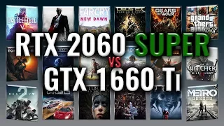 RTX 2060 SUPER vs GTX 1660 Ti Benchmarks | Gaming Tests Review & Comparison | 59 tests