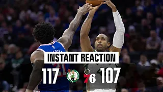 INSTANT REACTION: Horford has 'best game of season' on both ends to lead shorthanded C's vs. Sixers