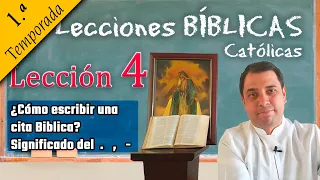 ¿Cómo escribir una cita Biblia? Significado del ( .  ,  -) - 📚 Lecciones Bíblicas - Padre Arturo ✔️