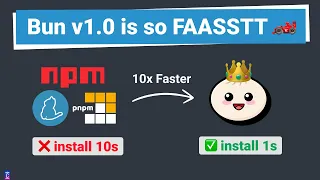 Bun v1.0 - Say goodbye to NPM, PNPM and YARN!