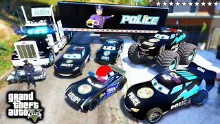 GTA 5 - Stealing McQueen Police Cars with Franklin! (Real Life Cars #101)