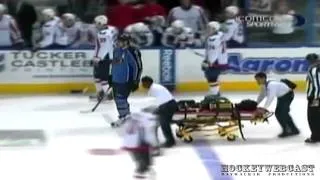 Atlanta Thrashers Ondrej Pavelec Collapses (Video Of collapse)