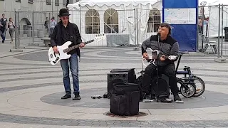 Кино - Белый снег .Уличные музыканты Санкт-Петербурга (Николай Музалёв)