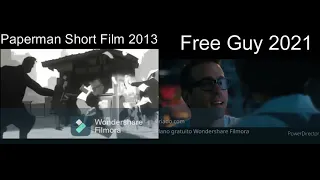 Comparing Free Guy scene with Paperman short film theme