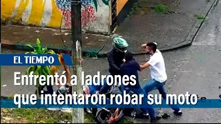 Joven enfrentó a tres delincuentes que intentaron robar su moto en Bogotá | El Tiempo