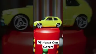 '73 Honda Civic Custom | Hot Wheels 🔥 Slow-mo Showcase #new #hotwheels #car #hondacivic