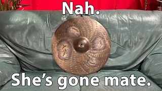 Someone welded this cymbal.