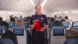 Delta Airlines Safety Card Safety Video (2019)