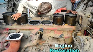 Rebuild Hino Truck Engine | How to restore Truck Engine | How To assemble J2 Engine