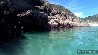 Kayaking / SUP / Paddleboarding. Porthcurno Beach and The Minack Theatre, Cornwall.
