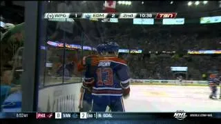 Will Acton goal 2-1 Winnipeg Jets vs Edmonton Oilers 9/23/13 NHL Hockey