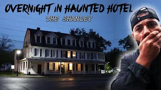 24 HOUR OVERNIGHT CHALLENGE IN THE HAUNTED SHANLEY HOTEL PARANORMAL CAUGHT ON CAMERA