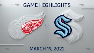 NHL Highlights | Red Wings vs. Kraken - Mar. 19, 2022