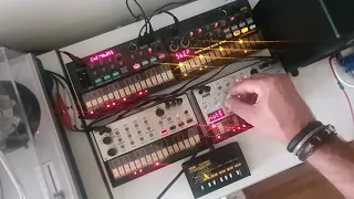 Adam Vox Live Psytrance Rave Music using Korg Volca and Monotron