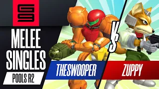 TheSWOOPER (Samus) vs Zuppy (Fox) - Melee Singles Pools Winners Semi-Final  - Genesis 9