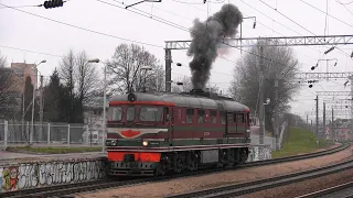 Запуск дизеля тепловоза ТЭП60-0780 / Diesel engine start TEP60-0780