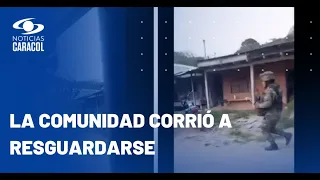 Impresionante balacera en Huila, entre Ejército y disidencias, fue captada en video