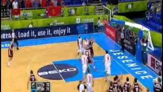 Kristaps Janicenoks Clutch Game Winning shot from Right Corner against Montenegro EuroBasket 2013