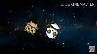 Baby panda and baby owl shooting star meme