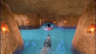 How To Build Underground Tunnel Water Slide Park Into Swimming Pool house