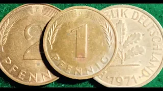 1950-2001 Germany 1 Pfennig Coin