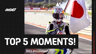 Top 5 Moto3™ Moments 💪 | 2023 #ValenciaGP