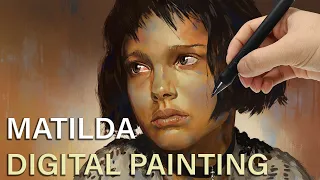 Matilda digital painting timelapse(cut)