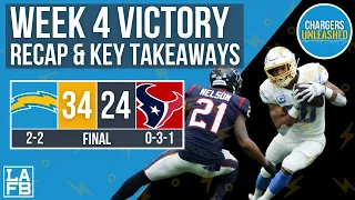 Chargers vs Texans Week Four Recap & Highlights | Austin Ekeler Shines & Justin Herbert Delivers