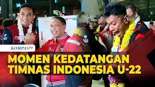 Momen Kepulangan Timnas Indonesia U-22 di Tanah Air Usai Sabet Emas di SEA Games 2023