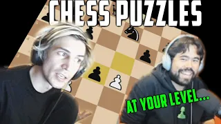 Hikaru Nakamura Coaches xQc in Chess Puzzles! | xQcOW