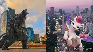 Godzilla En cdmx Mexico y Zipp Storm En buenos aires Argentina