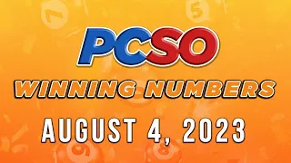 P74M Jackpot Ultra Lotto 6/58, 2D, 3D, 4D, and Megalotto 6/45 | August 4, 2023