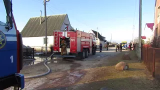 Пожар дома в Поставах