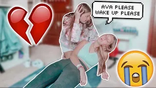 PASSING OUT WHILE WORKING OUT PRANK ON TWIN SISTER!