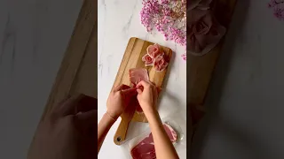 How to make Prosciutto Rose for Charcuterie boards or any platter🌹 #shorts #tutorial #valentine