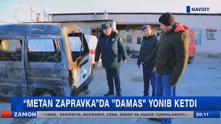 "Metan zapravka"da “Damas” yonib ketdi