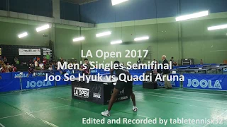 2017 LA Open Table Tennis Semifinals - Quadri Aruna vs Joo Se Hyuk