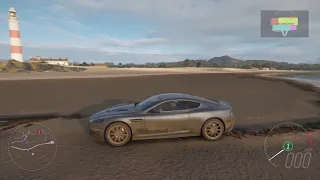 Aston Martin DBS 2008 (James Bond) Beach Top Speed Test - Forza Horizon 4 | Thrustmaster T150